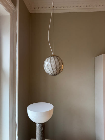 Gray Murano peacock pendant, 20 cm