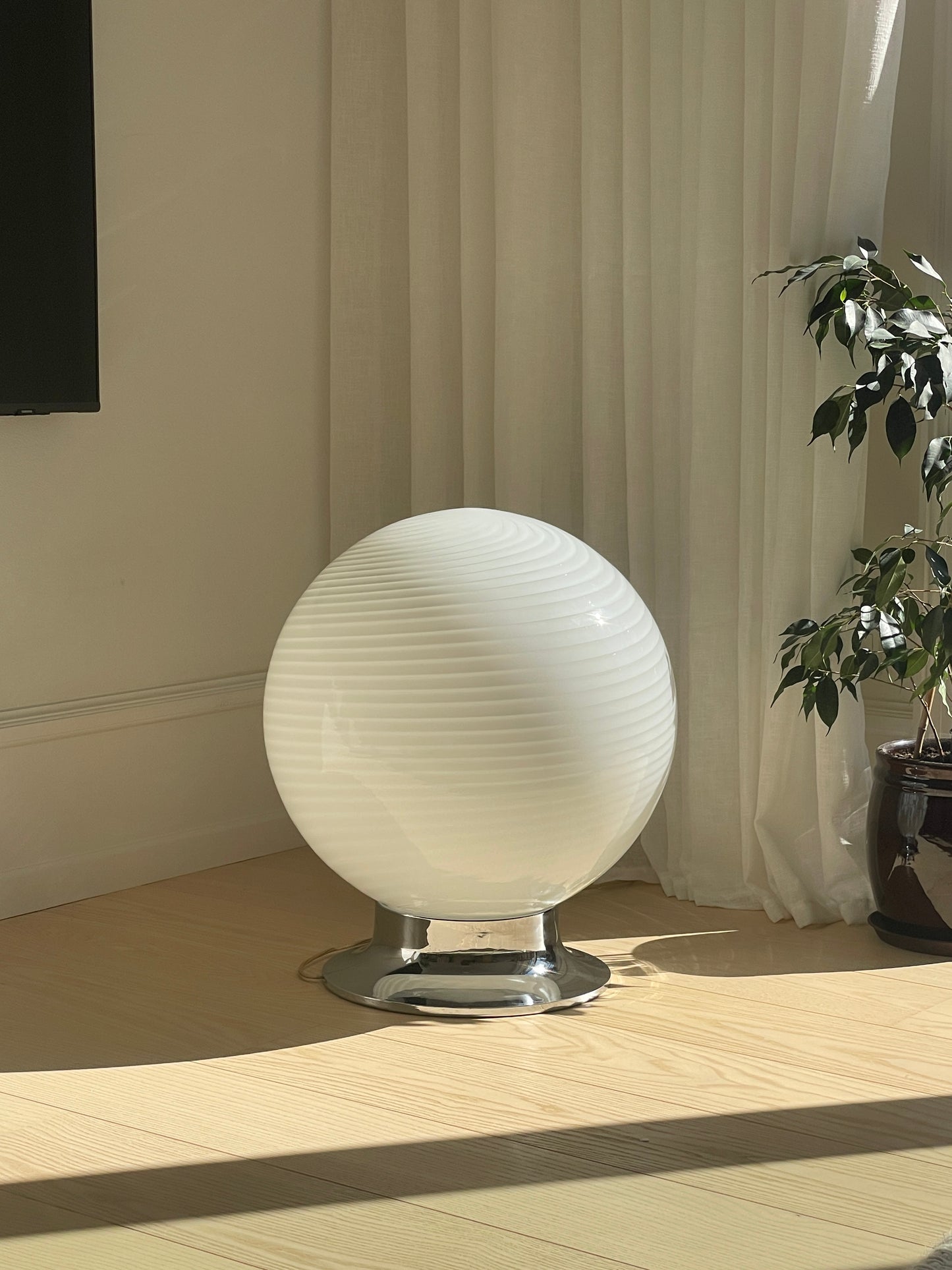 Stor vintage Murano bordlampe, 45 cm
