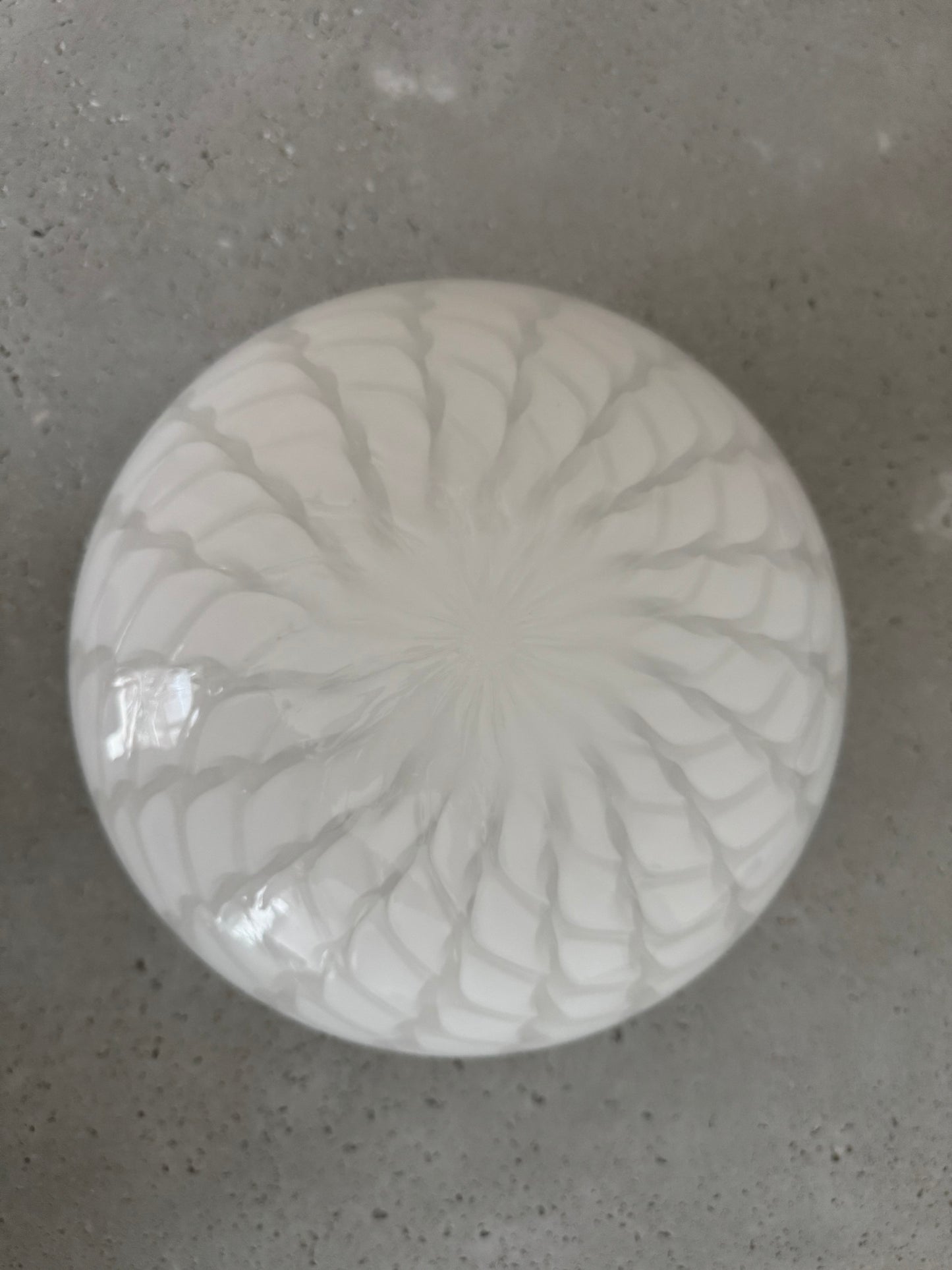 Vintage peacock Murano pendel m. indgravering, 30 cm