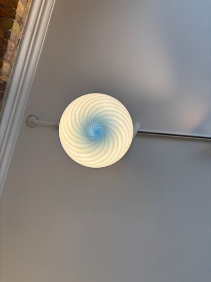 Lyseblå Murano pendel, 20 cm