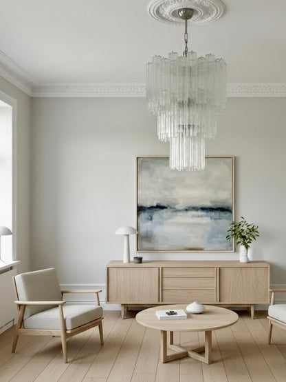 Murano lysekrone | Tuber | 48 glas | Klart glas