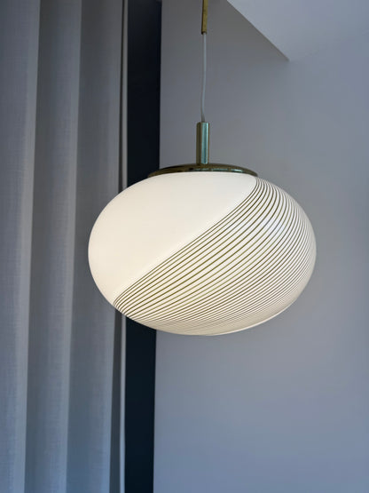 Vintage Murano pendel med brun swirl, 37 cm