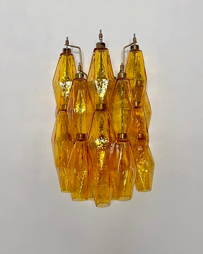 Murano wall lamp | Poliedri | Amber