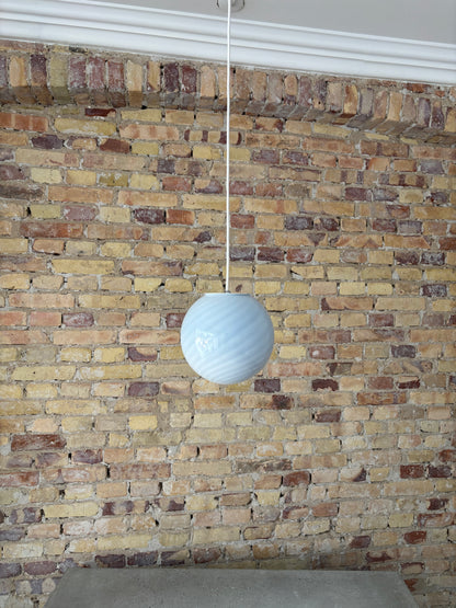 Lyseblå Murano pendel, 20 cm