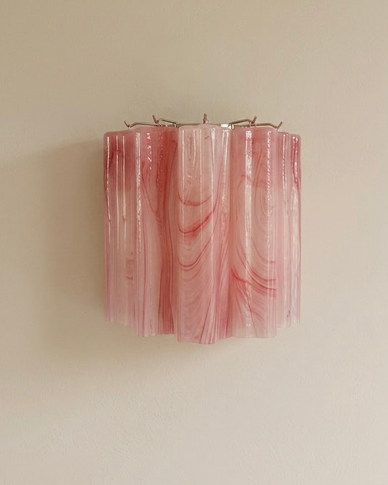 Væglampe | Tuber | Lyserød alabaster