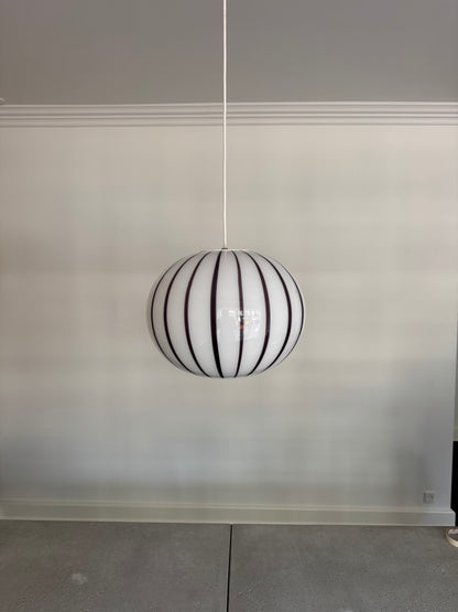 Blueberry candy Murano oval pendel, 33 cm