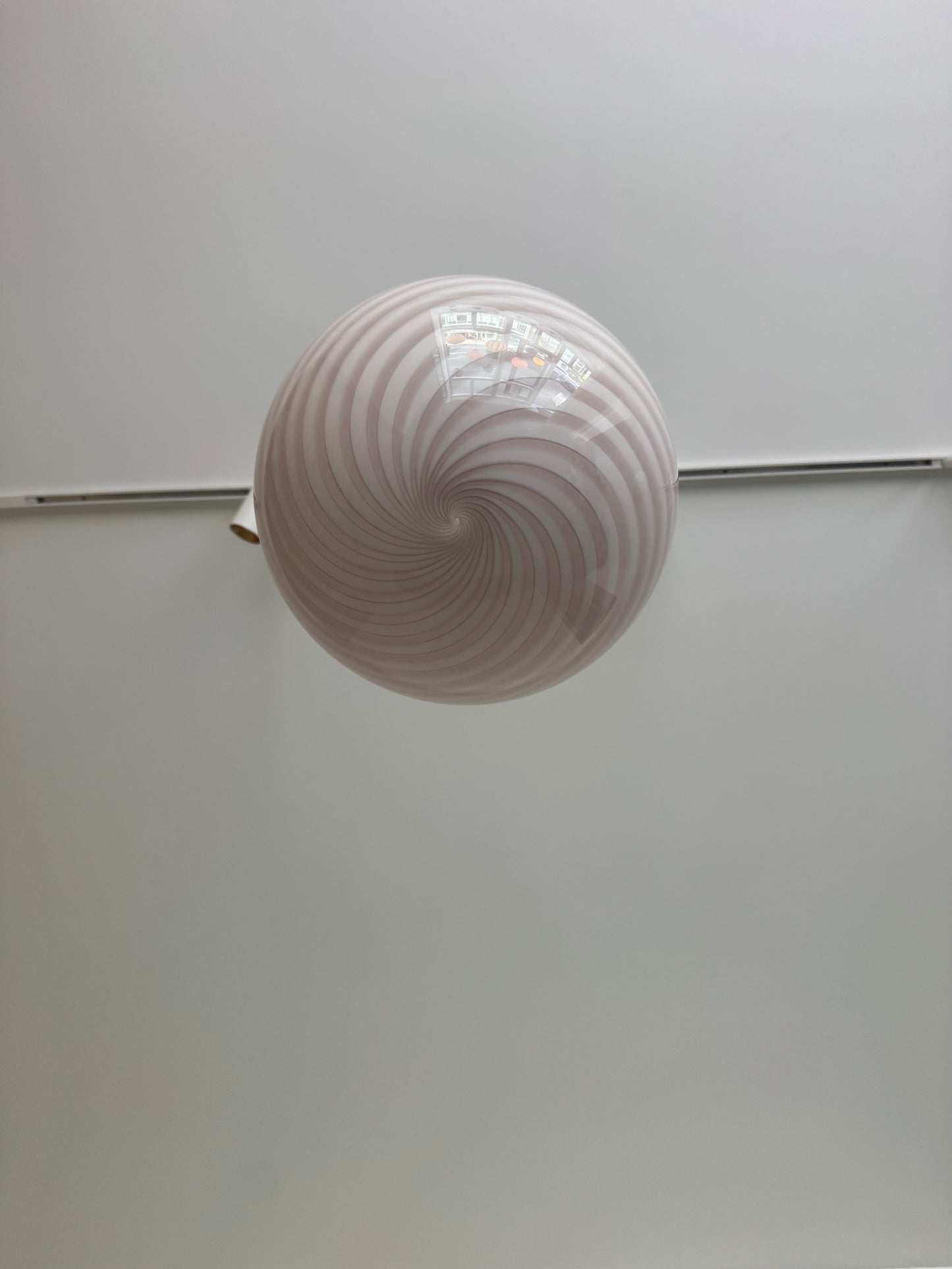 Dusty rose candy Murano pendel, 30 cm