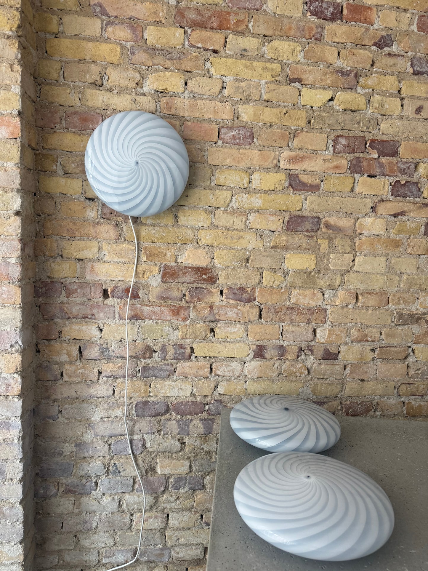 Lyseblå Murano plafond, 30 cm