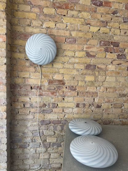 Lyseblå Murano plafond, 30 cm