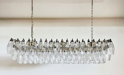 Murano chandelier | Poliedri | 138 glass | Clear