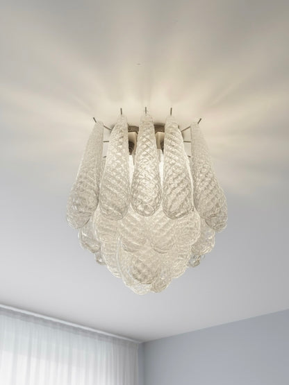 Murano lysekrone | Blade | 32 glas | Klart glas