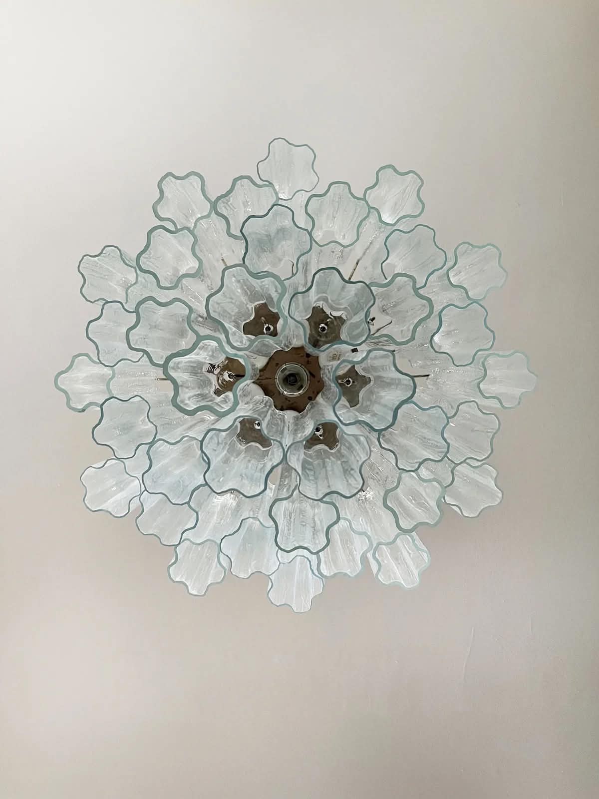 Murano lysekrone | Tuber | 36 glas | Klart glas