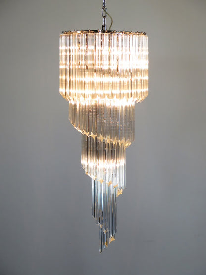 Murano Chandelier | Prisms | 86 Glasses | Clear Glass