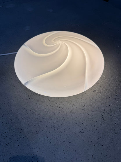 Hvid vintage Murano plafond lampe, 30 cm