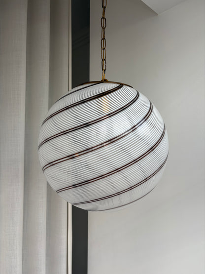 Meget smuk vintage Murano filigrana pendel, 40 cm