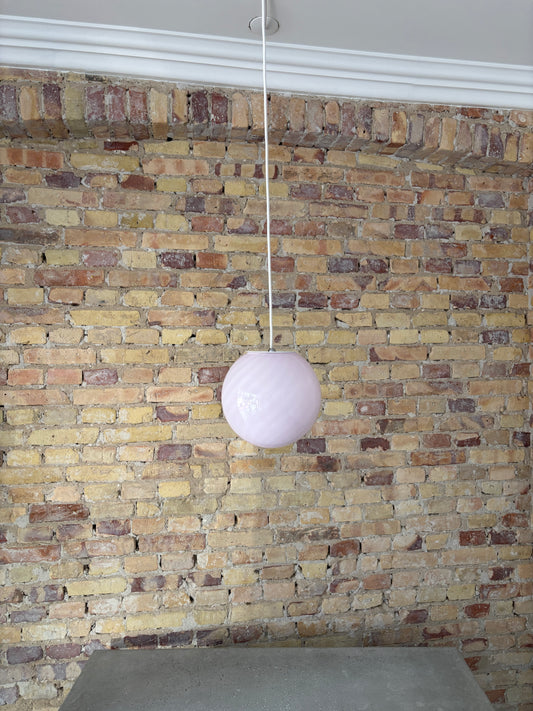 Lyserød Murano pendel, 20 cm