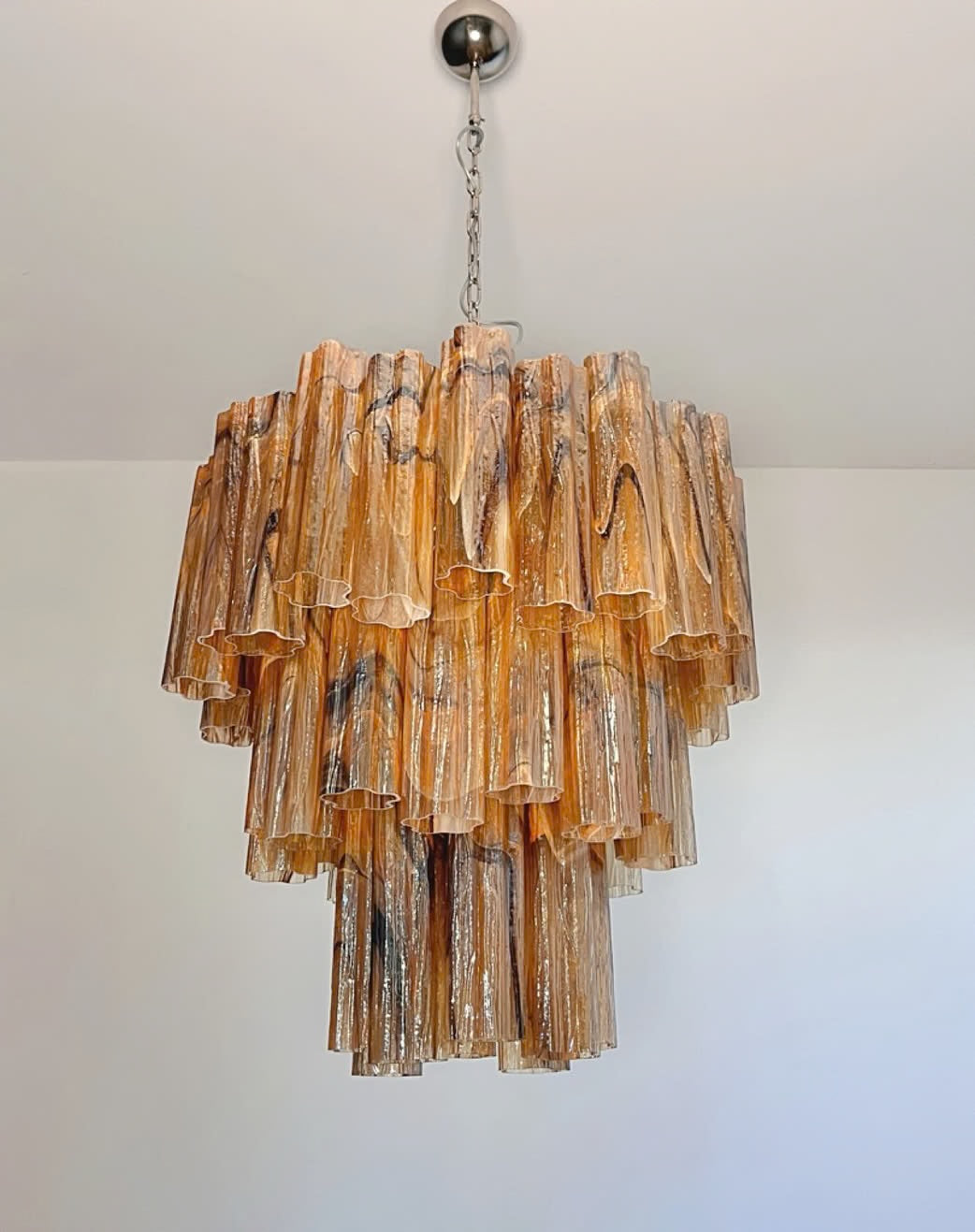 Murano Chandelier | Tuber | 48 glasses | Amber Alabaster