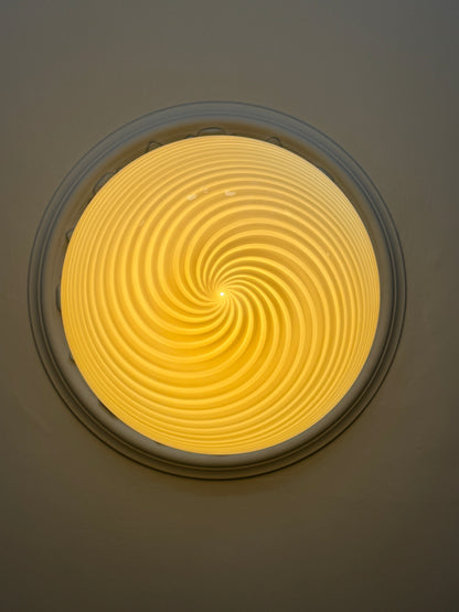 Lysegul Murano swirl loftslampe, 40 cm