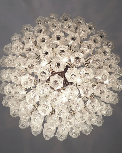 Murano lysekrone | Poliedri | 140 glas | Klar