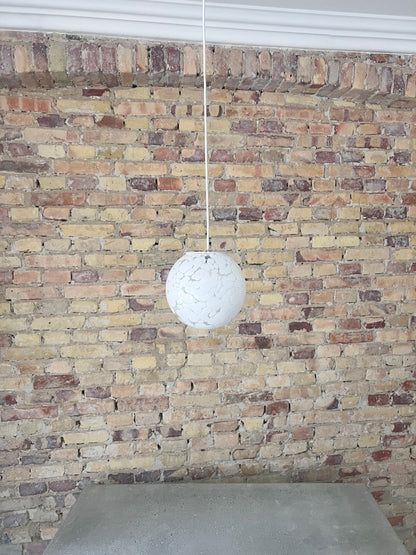 White 'Moon' Murano pendant lamp, 20 cm