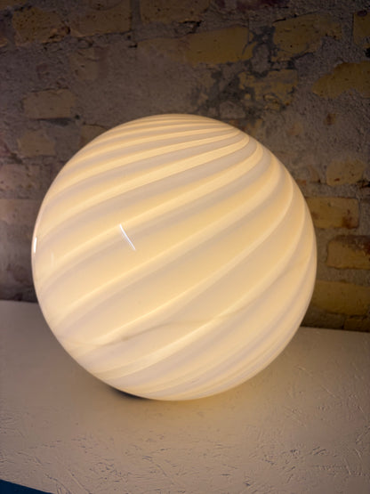 Yellow candy Murano pendant lamp, 30 cm