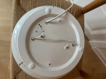 Smuk Vintage Murano plafond med hvid klassisk swirl, 30 cm