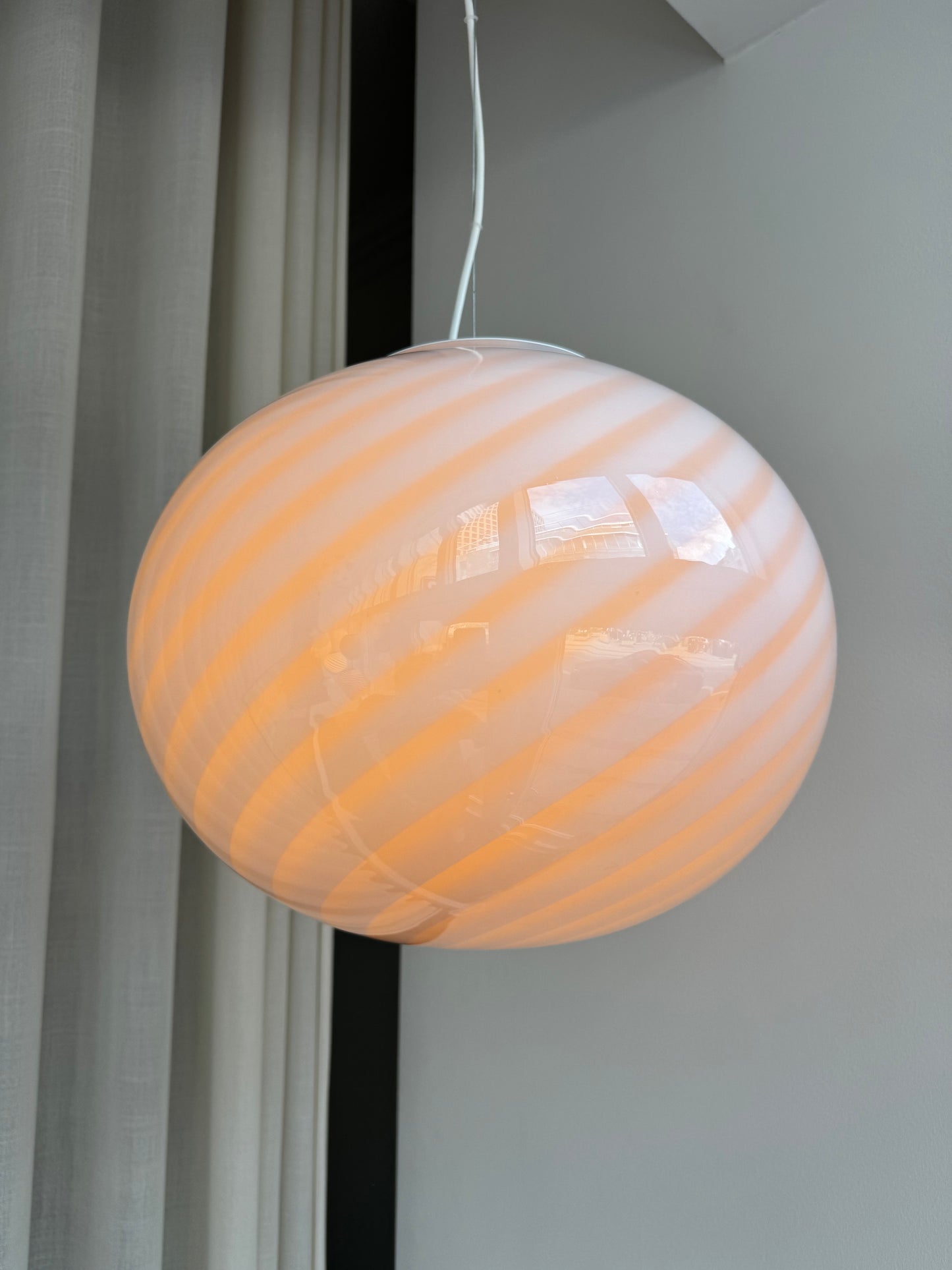Pannacotta Murano oval pendel, 40 cm