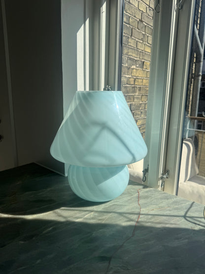 Giant light blue Murano mushroom, 40 cm