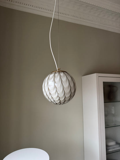 Gray Murano peacock pendant, 20 cm