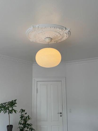 Classic Vintage Murano pendant lamp with engraving, 41 cm