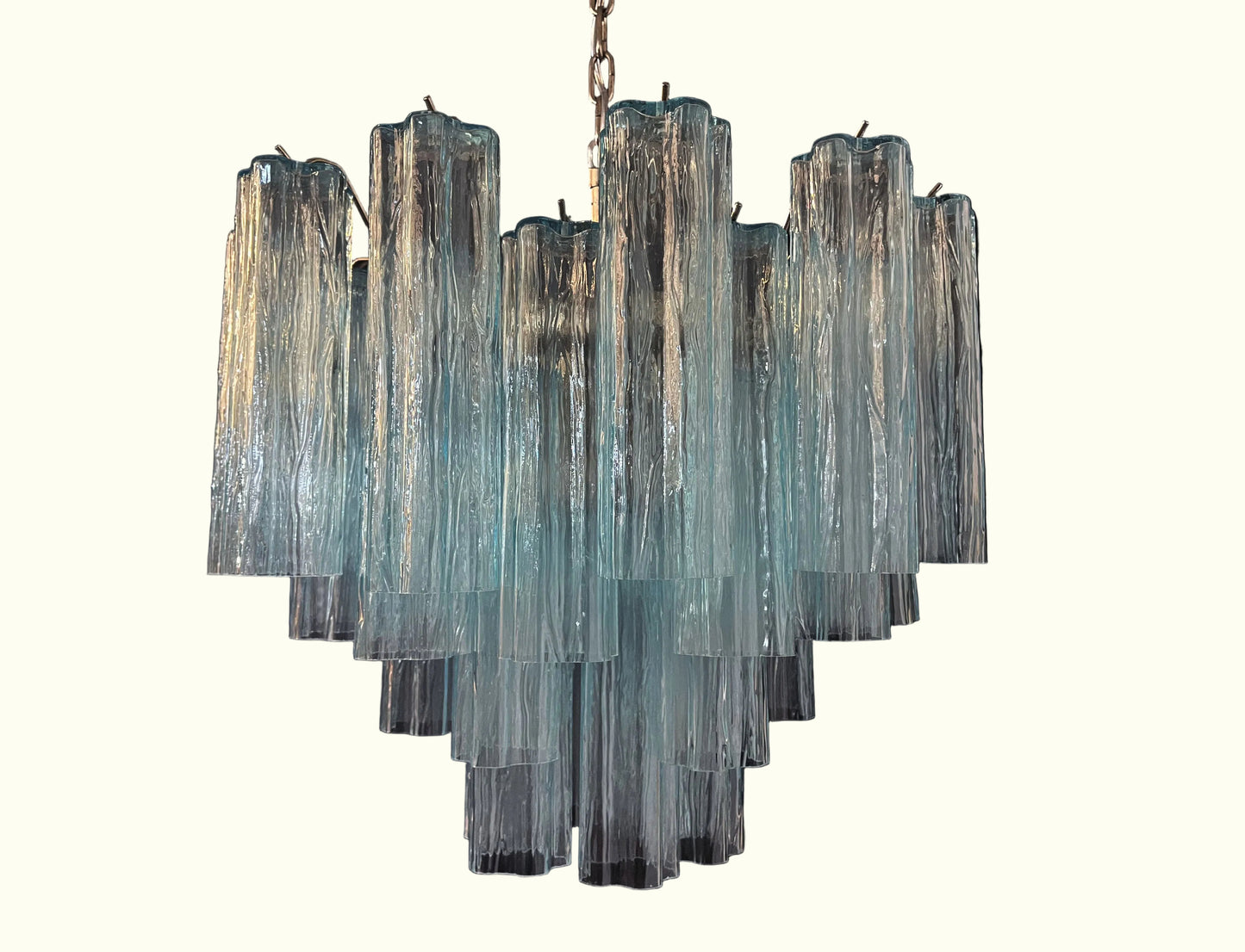 Murano lysekrone | Tuber | 36 glas | Blå