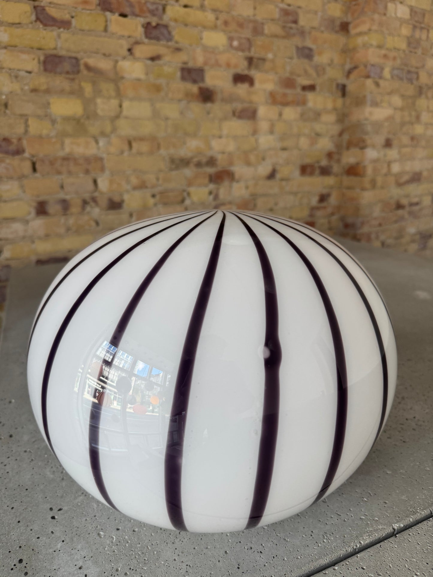 Blueberry candy Murano oval pendel, 33 cm - 2. sortering