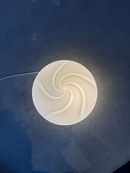 Hvid vintage Murano plafond lampe, 30 cm