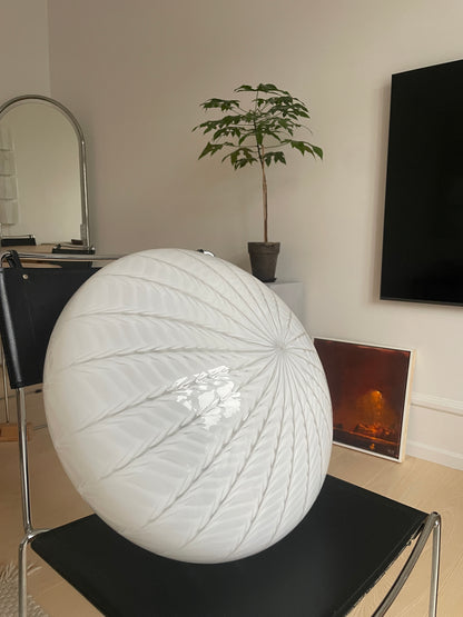 Hvid vintage Murano peacock pendel, 42 cm