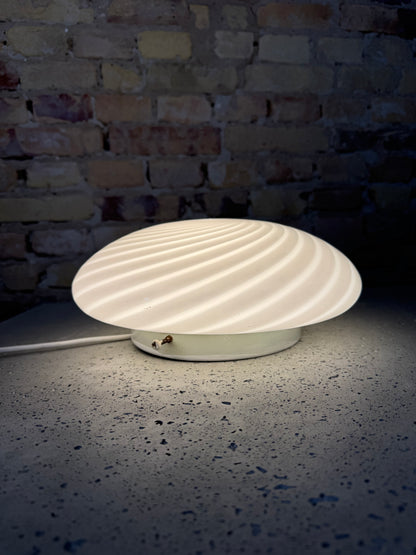 Hvid vintage Murano plafond lampe, 30 cm