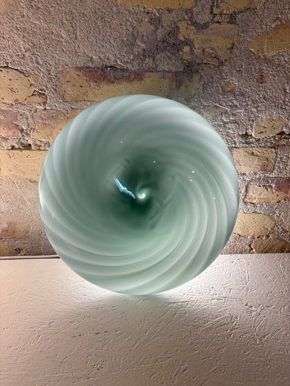 Dark green Murano flush mount, 30 cm
