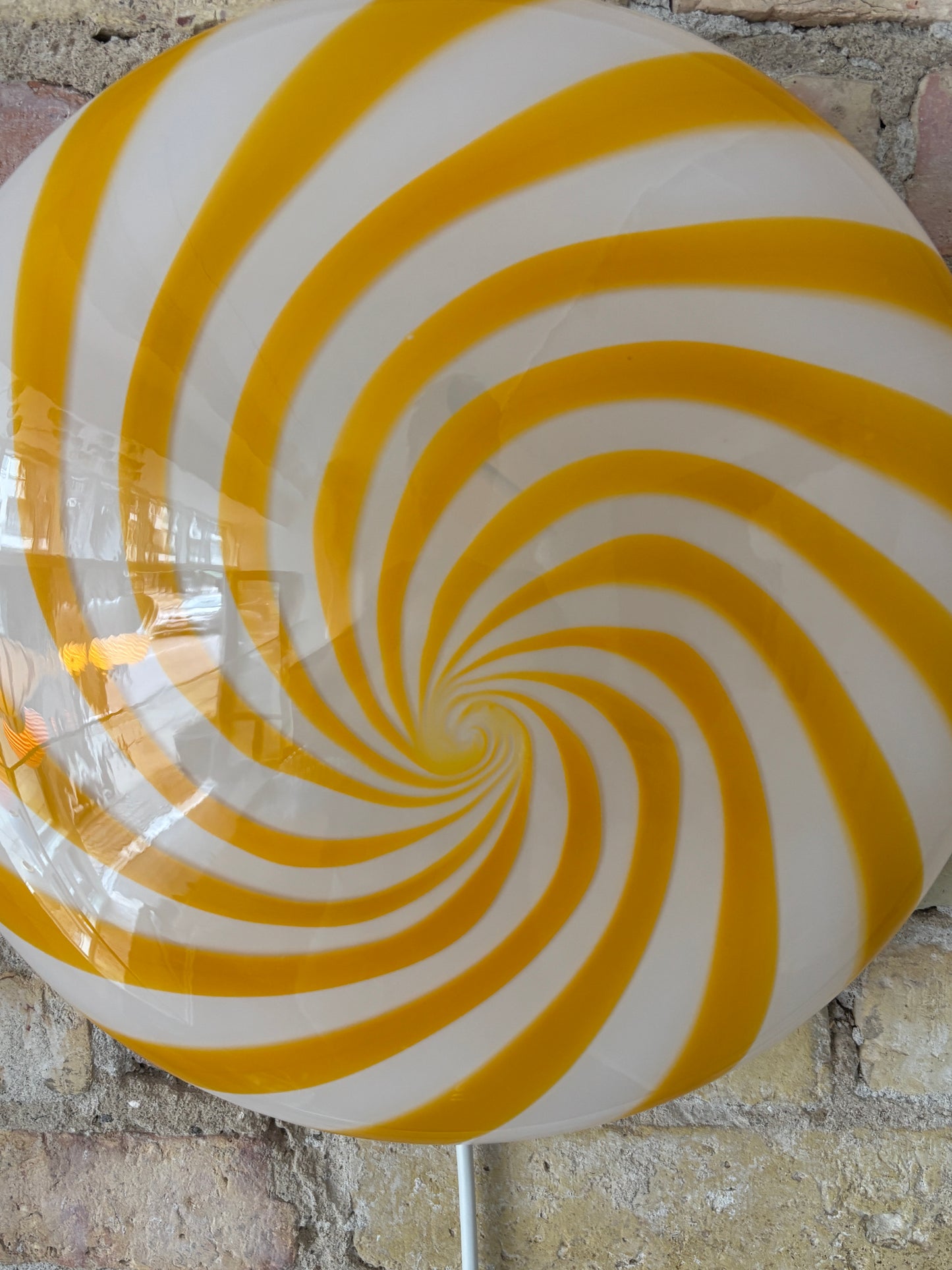 Yellow Solero Murano ceiling light, 30 cm
