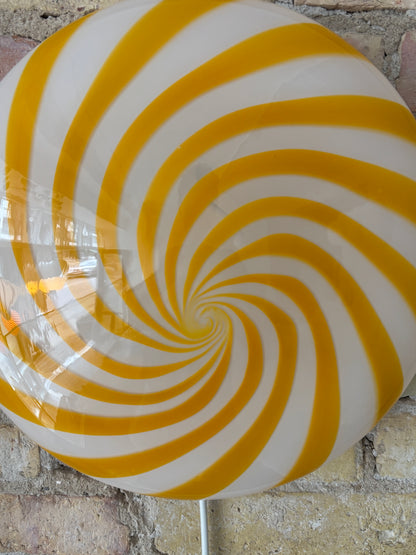 Yellow Solero Murano ceiling light, 30 cm