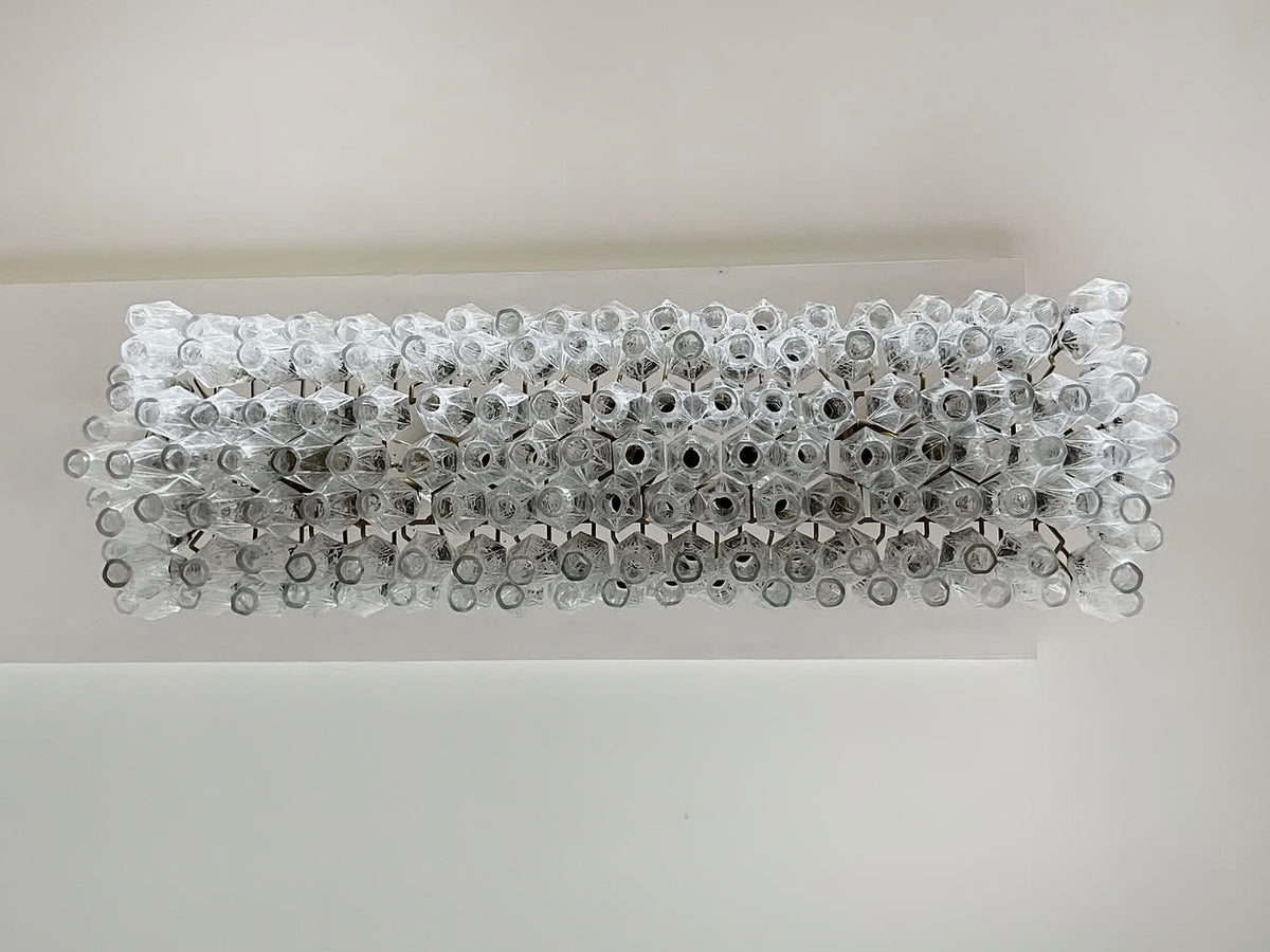 Murano chandelier | Poliedri | 138 glass | Clear
