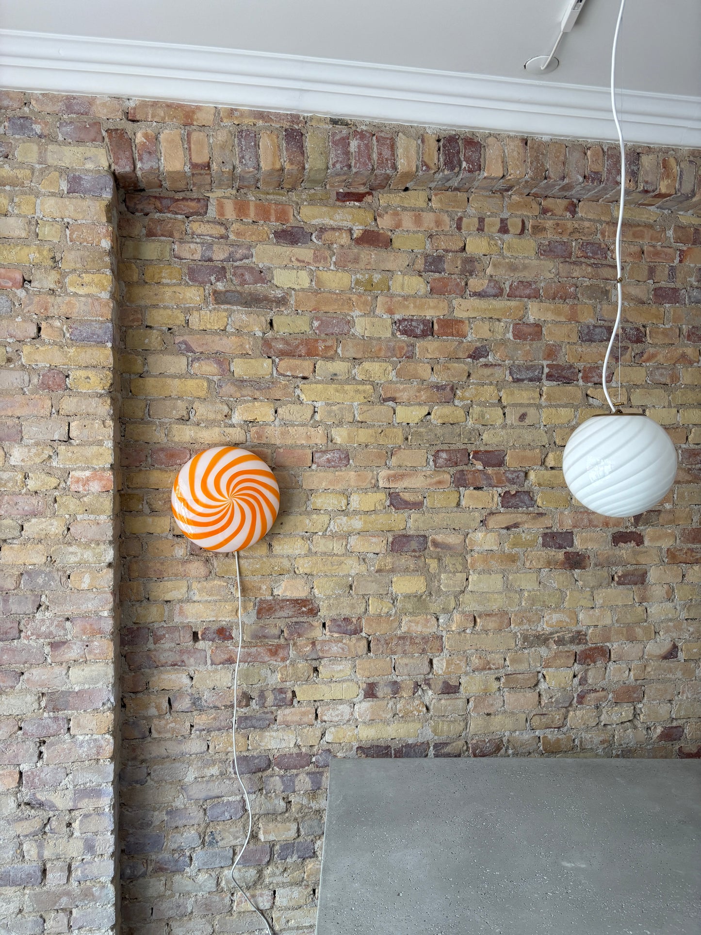 Orange solero Murano plafond, 30 cm