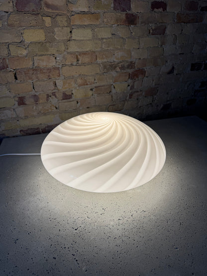 Huge white vintage Murano flush mount, 45 cm