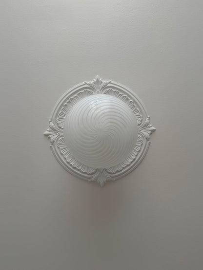 Classic Vintage Murano pendant lamp with engraving, 41 cm