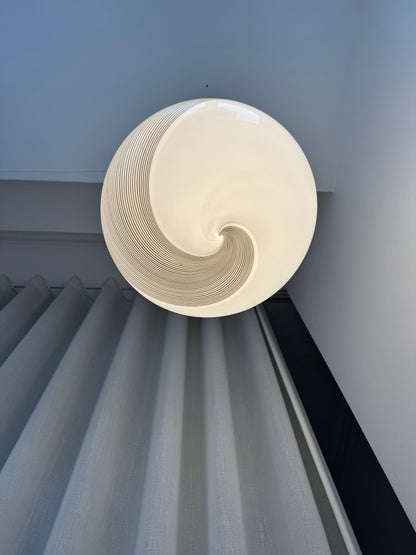 Vintage Murano pendel med brun swirl, 37 cm