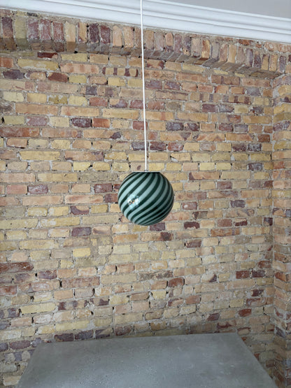 Mørkegrøn Murano pendel, 20 cm