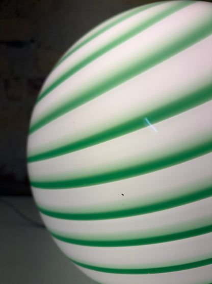 Grøn swirl Murano candy pendel, 30 cm - 2. sortering