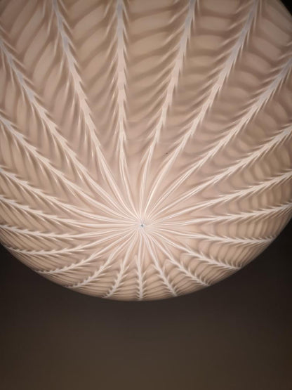 Hvid vintage Murano peacock pendel, 42 cm