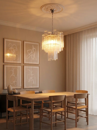Murano chandelier | Tuber | 30 glass | Clear glass