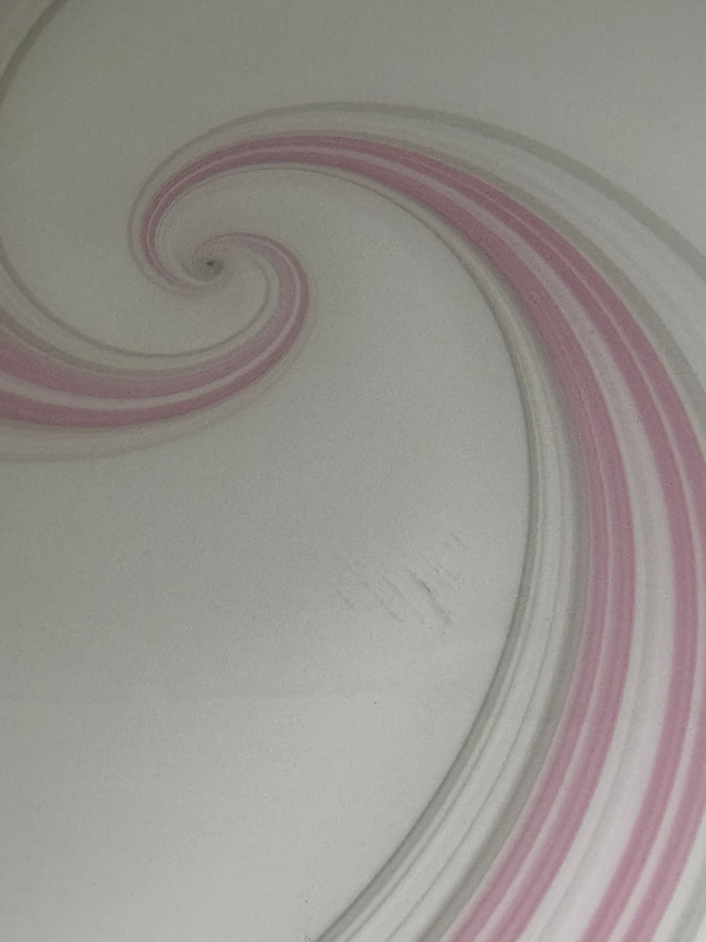Vintage Murano ceiling lamp with pink swirl, 40 cm