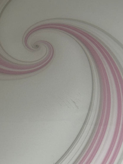 Vintage Murano ceiling lamp with pink swirl, 40 cm