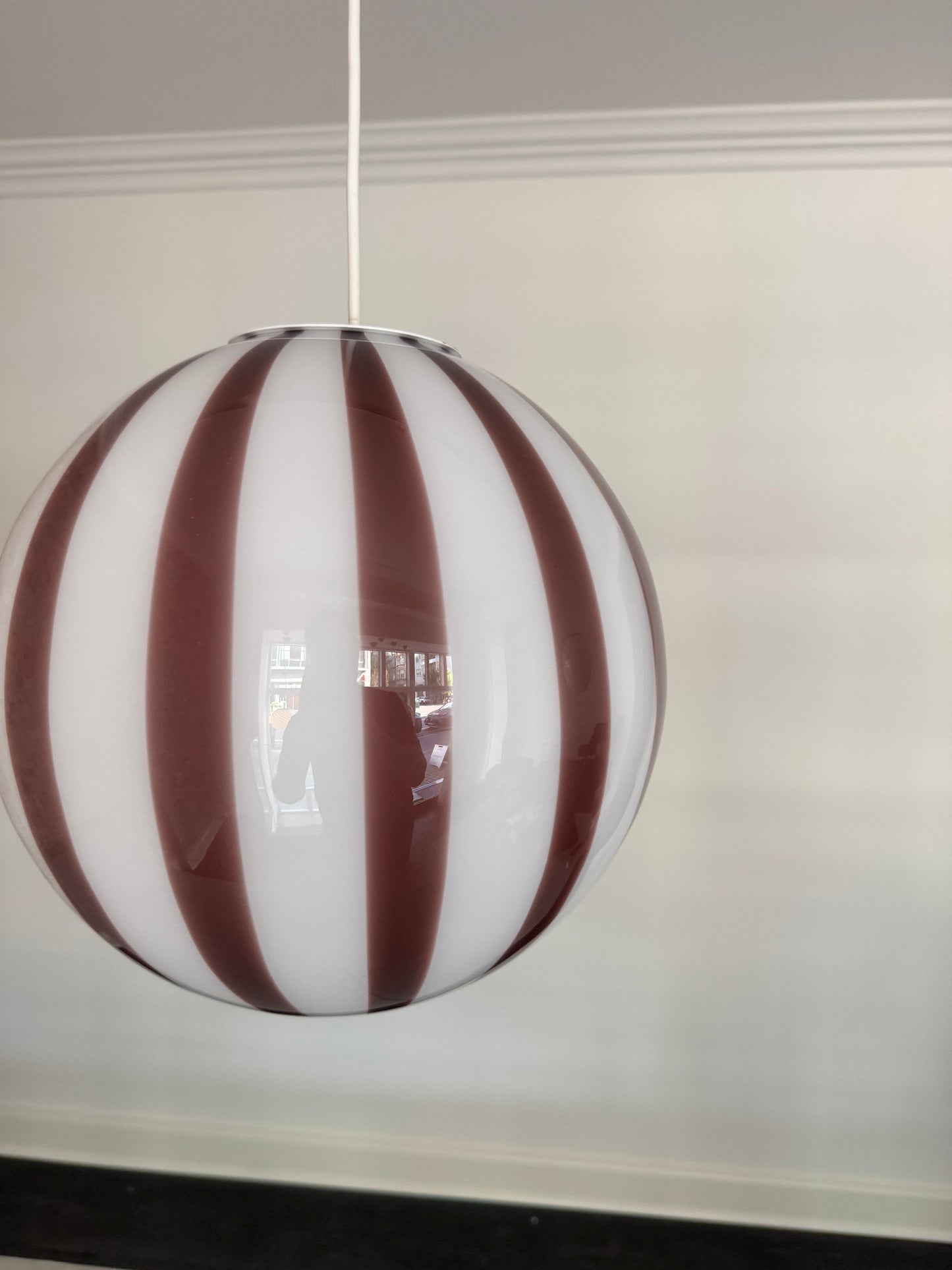 Lavendel candy Murano pendel, 30 cm